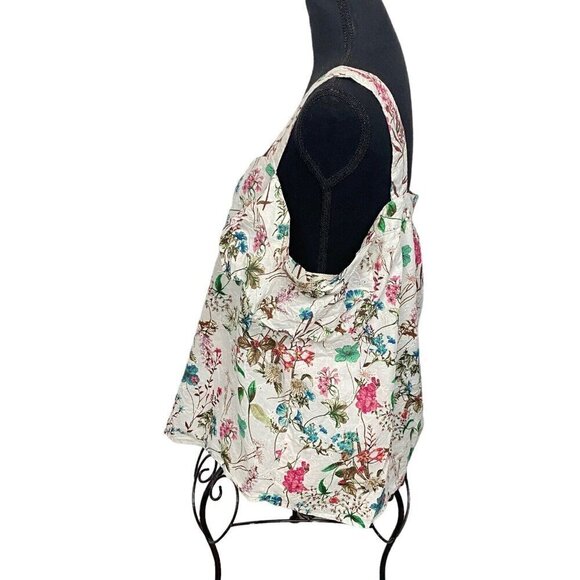 SANCTUARY Cold Shoulder Top Floral Eyelet Spring Summer Multicolor XL 42-11 - Picture 6 of 12